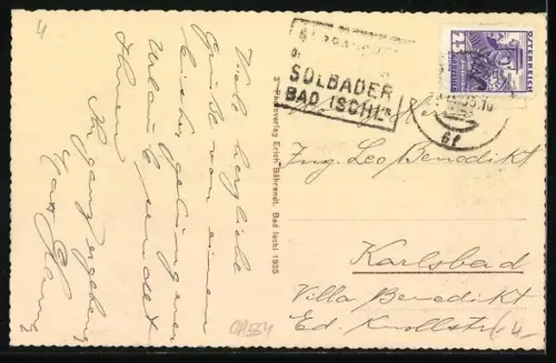 AK Bad Ischl, Panorama mit Kirche und Zimnitz