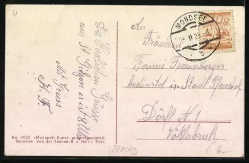 AK Bad Ischl /Salzkammergut, Panorama mit Dachstein