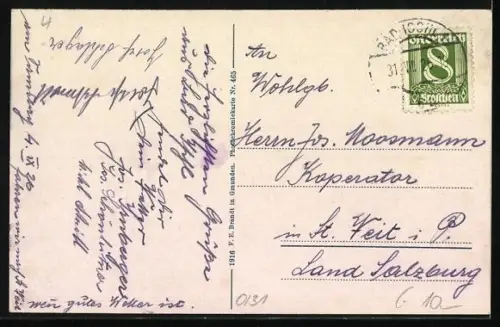 AK Bad Ischl /Salzkammergut, Panorama mit Fluss, Brücke und Kirche