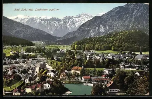 AK Bad Ischl, Panorama mit Dachstein