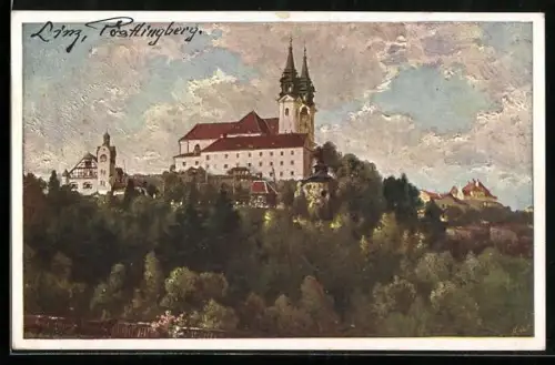 Künstler-AK Linz a. D., Pöstlingberg, Kirche