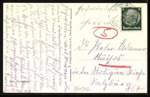 AK Linz a. d. D., Pöstlingberg, Kirche mit Heiligenbild