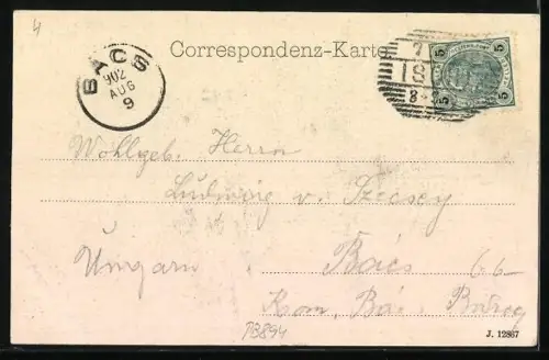 AK Bad Ischl, Panorama mit Traunthal