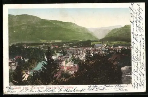 AK Ischl, Blick vom Kaiserin-Elisabeth-Waldweg