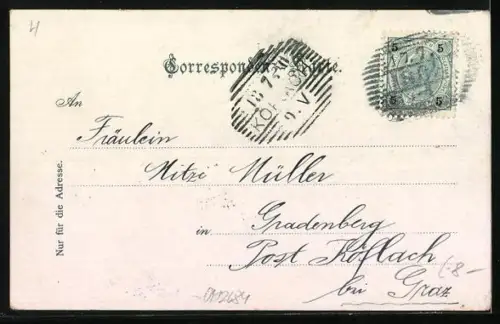 AK Ischl, Blick vom Kaiserin-Elisabeth-Waldweg