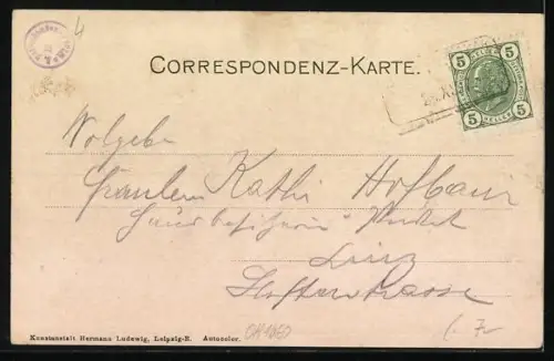 AK Ischl, Panorama vom Calvarienberg