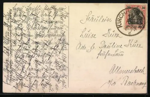 Künstler-AK Anna Schirmer: Kind und Katze, Silhouette