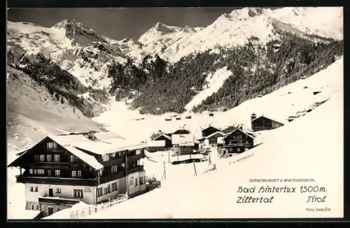 AK Bad Hintertux, Winterpanorama im Zillertal