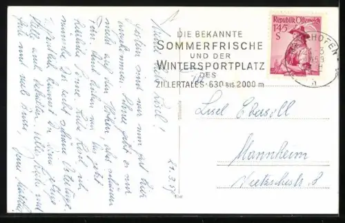 AK Bad Hintertux, Winterpanorama im Zillertal