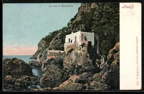 AK Amalfi, La casa di Masaniello um 1900