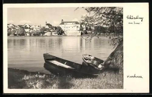 AK Schärding am Inn, Teilansicht mit Kurhaus