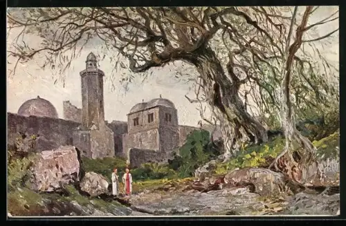 AK Jerusalem, Kirche der Himmelfahrt Christi auf dem Oelberg