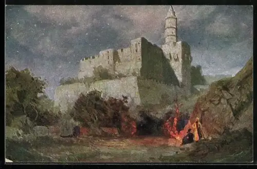 Künstler-AK Jerusalem, Die Citadelle