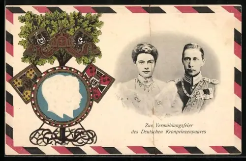 AK Kronprinzessin Cecilie, Vermählungsfeier des Deutschen Kronprinzenpaares