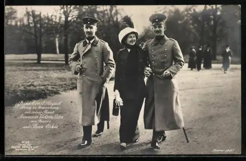 AK Ernst August Herzog von Braunschweig und Herzogin Victoria Luise, Prinz Oskar