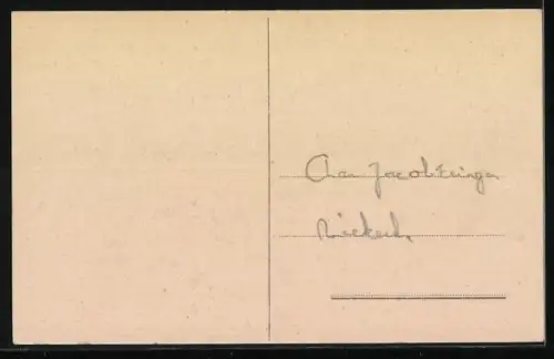 AK Sauve qui peut! une souris, Hundedame passt auf Kätzchen auf