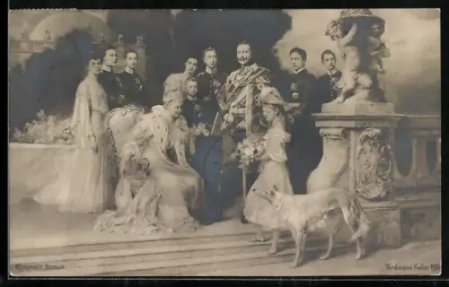 AK Kaiser Wilhem II. von Hohenzollern und seine Familie