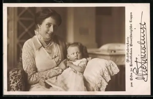 AK Victoria Louise Herzogin von Braunschweig mit ihrer Tochter