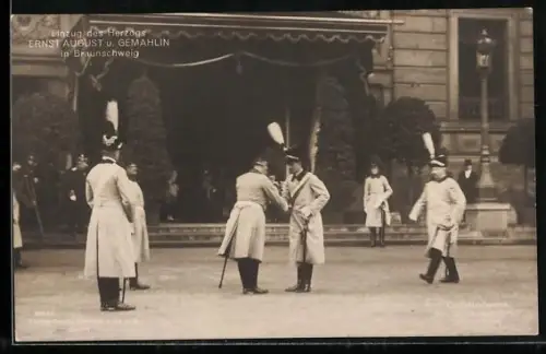 AK Braunschweig, Einzug des Herzogs Ernst August von Braunschweig u. Gemahlin