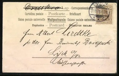 AK Badende Urlauber werden von einem Seemonster angegriffen