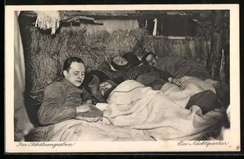 AK Im Schützengraben, Schlafende Soldaten im Nachtquartier