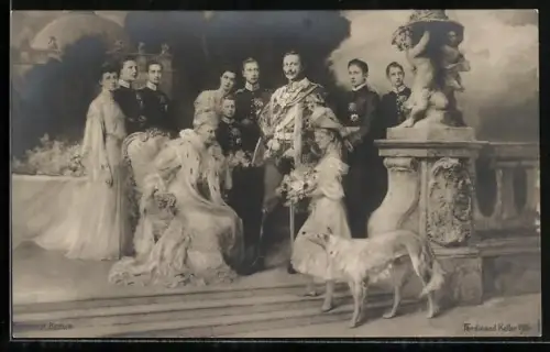 AK Kaiser Wilhem II. von Hohenzollern und seine Familie