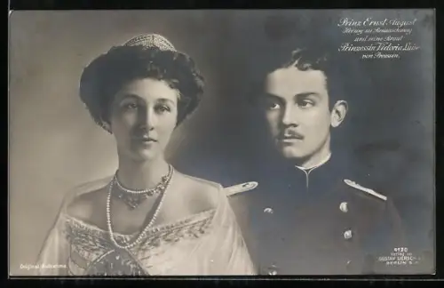 AK Prinz Ernst August von Braunschweig mit seiner Gemahlin