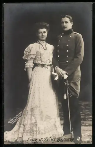 AK Prinz Eitel Friedrich von Preussen mit Herzogin Sophie Charlotte
