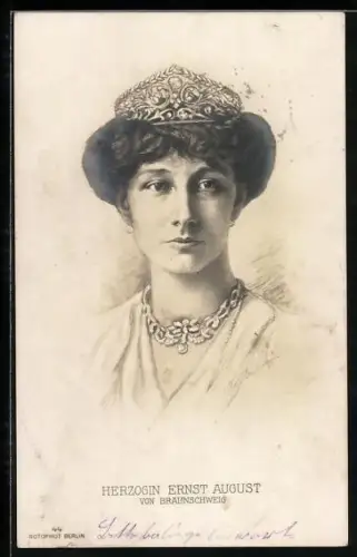 AK Portrait Victoria Louise Herzogin von Braunschweig