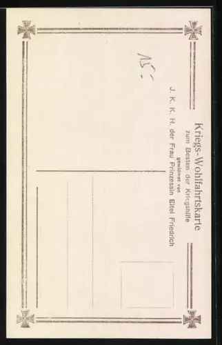 AK J.K.H. der Frau Prinzessin Eitel Friedrich von Preussen, auf einem Stuhl sitzend mit Hut