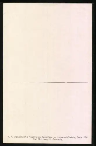 Künstler-AK Carl Spitzweg: Der Klapperstorch, Mädchen halten Rockschösse auf unter Storch mit Bündel