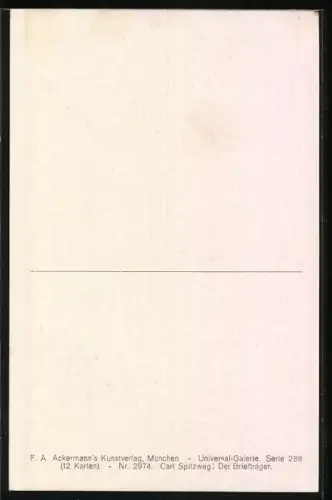 Künstler-AK Carl Spitzweg: Der Briefträger, Postbote