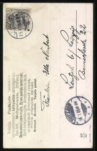 Künstler-AK August Splitgerber: Kloster im Frühling