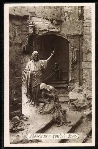 Künstler-AK Domenico Mastroianni: Madeleine aux pieds de Jesus
