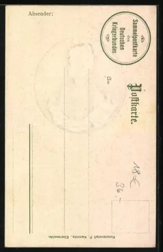 AK Kaiserin Auguste Victoria Königin von Preussen, weisse Prägung auf grünem Grund