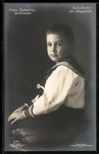 AK Prinz Hubertus von Preussen in Matrosenuniform