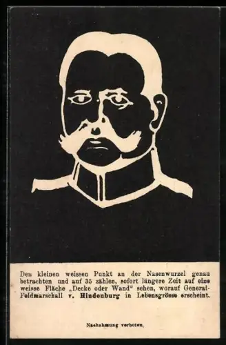 AK Paul von Hindenburg, Vexierbild