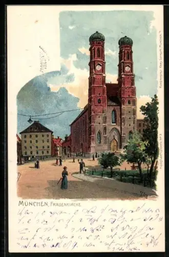 Künstler-AK München, Frauenkirche