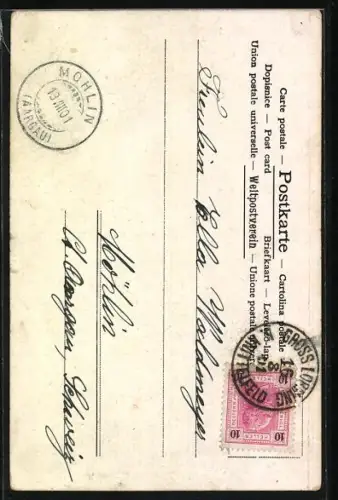 AK Zither- u. Gitarrenspielerin in Tracht