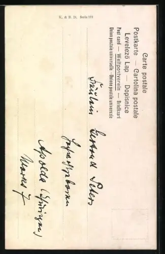 AK Allegorie, Frühling, Frau spaziert in den Bergen