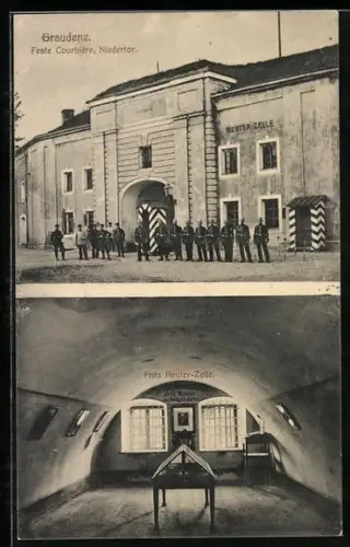 AK Graudenz, Feste Courbière, Niedertor, Fritz-Reuter-Zelle