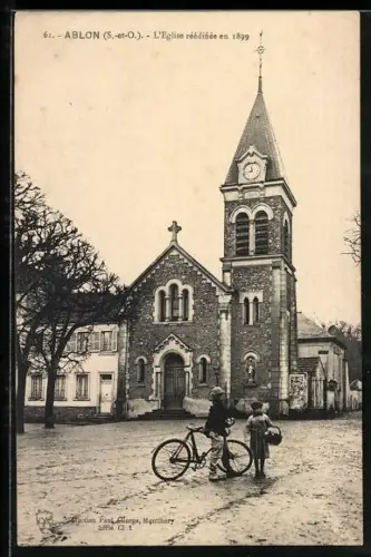 AK Ablon, L`Eglise rèèdifièe en 1899