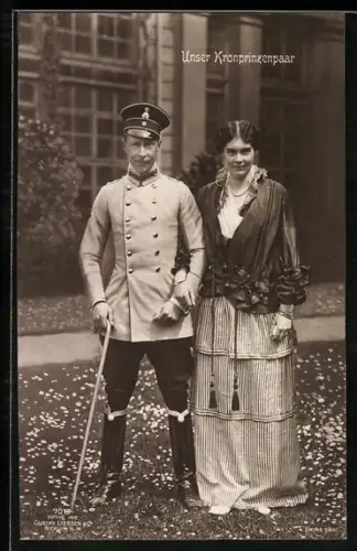 AK Unser Kronprinzenpaar im Garten