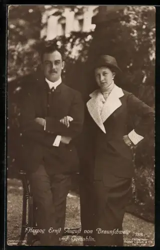 AK Herzog Ernst August und Victoria Louise Herzogin von Braunschweig