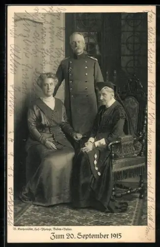 AK Zum 20. September 1915, Badischer Opfertag, Grossherzog Friedrich II. von Baden in Uniform
