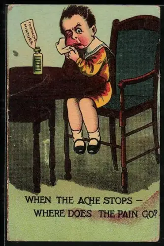 AK Kleiner Junge hat Zahnweh