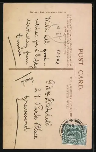 AK Buchstabe F mit einer Mutter und ihren Kindern am See