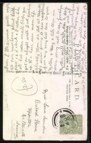 Künstler-AK London, Wachmann inmitten einer Frauengruppe