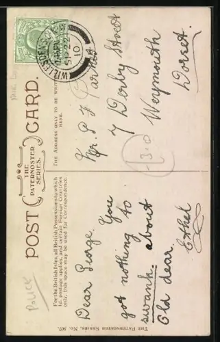 Künstler-AK Fred Spurgin: Polizist beobachtet den Stadtstreicher mit dem zerbeulten Zylinder