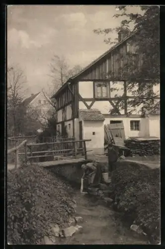 AK Reichenau, Flusspartie im Ort